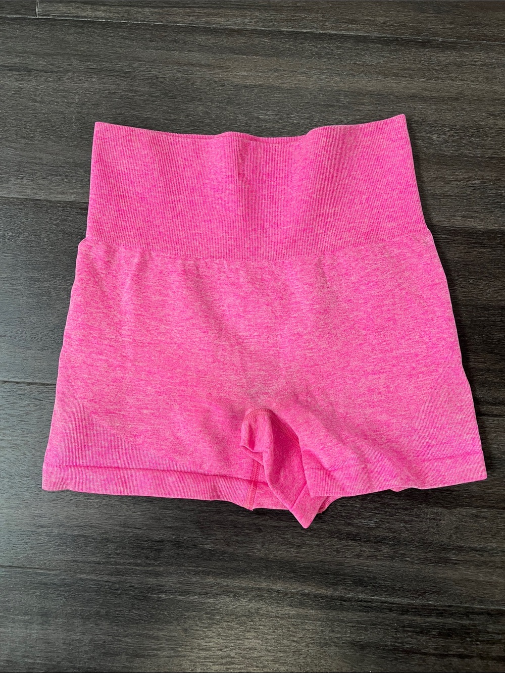 High-Waist Pink Womens Seamless Active Shorts